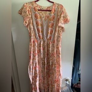 Floral Boho Boutique Dress size Large